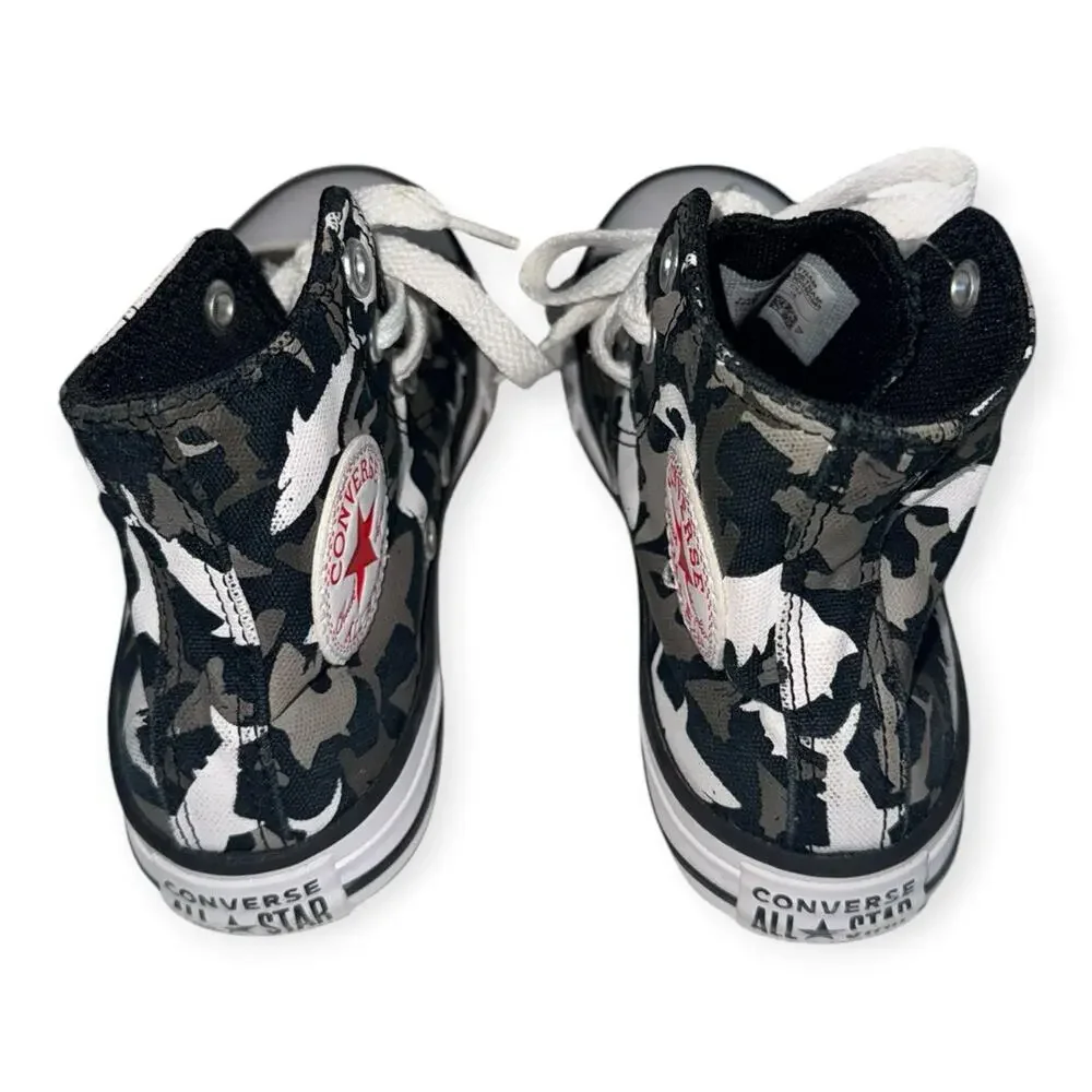 Converse Chuck Taylor All Star Kids Shark Camo High Top Sneakers Size 12 Kids